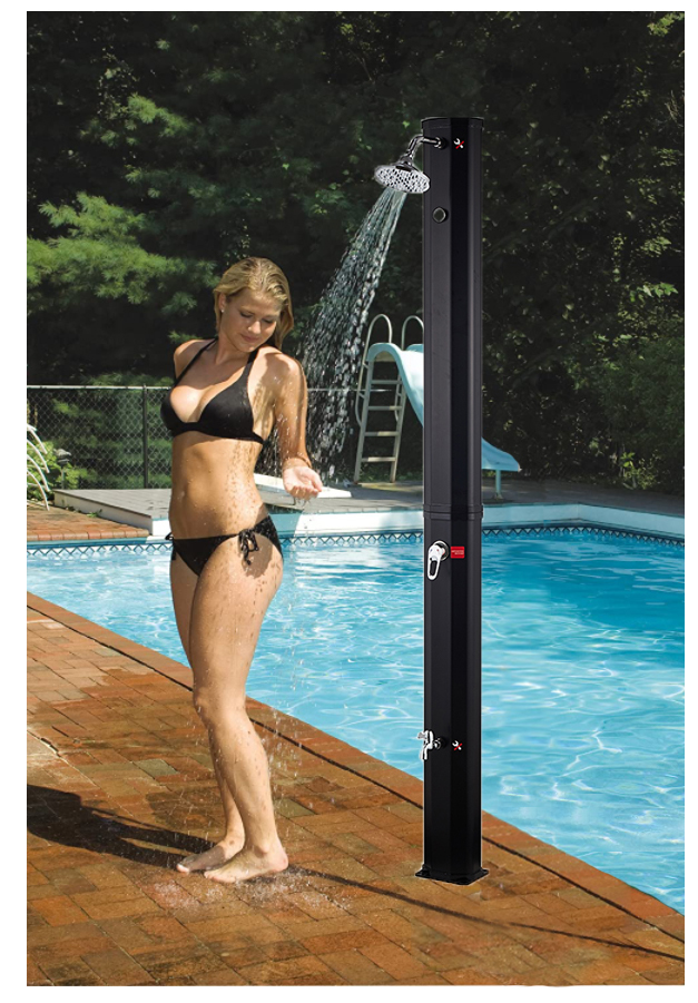 35L Durable Integrated Black Stainless Steel Heat Outdoor Garden Solar Shower
